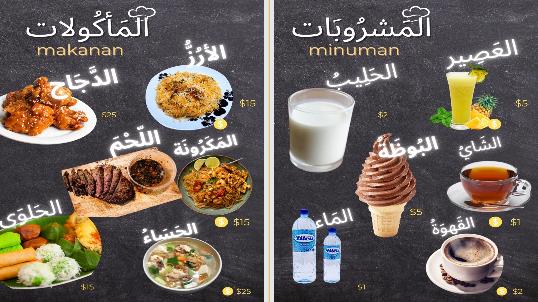 Bahasa Arab Tema 4 Sesi 1 : At Tho'am wa syarob/makanan dan minuman (20 - 24 Oktober 2025).