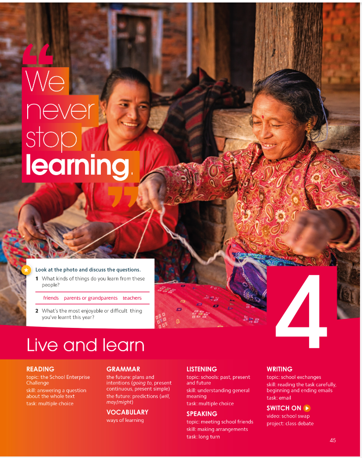 LM - Unit 4. Live and Learn (10 November - 28 November)