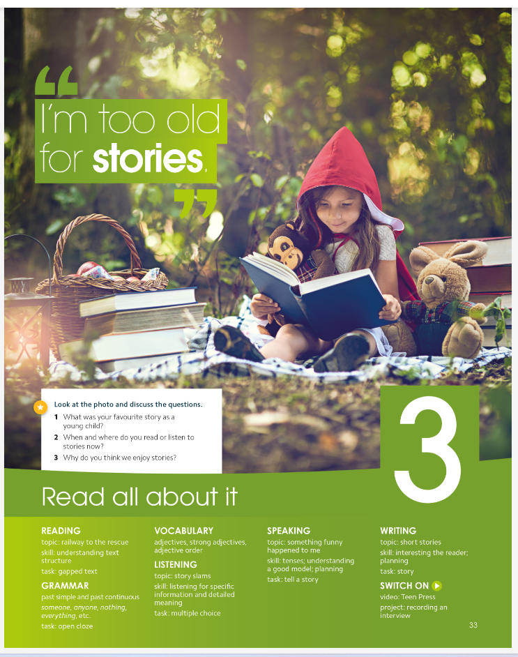 LM - Unit 3. I'm Too Old for Stories. ( 07 - 25 September 2026)