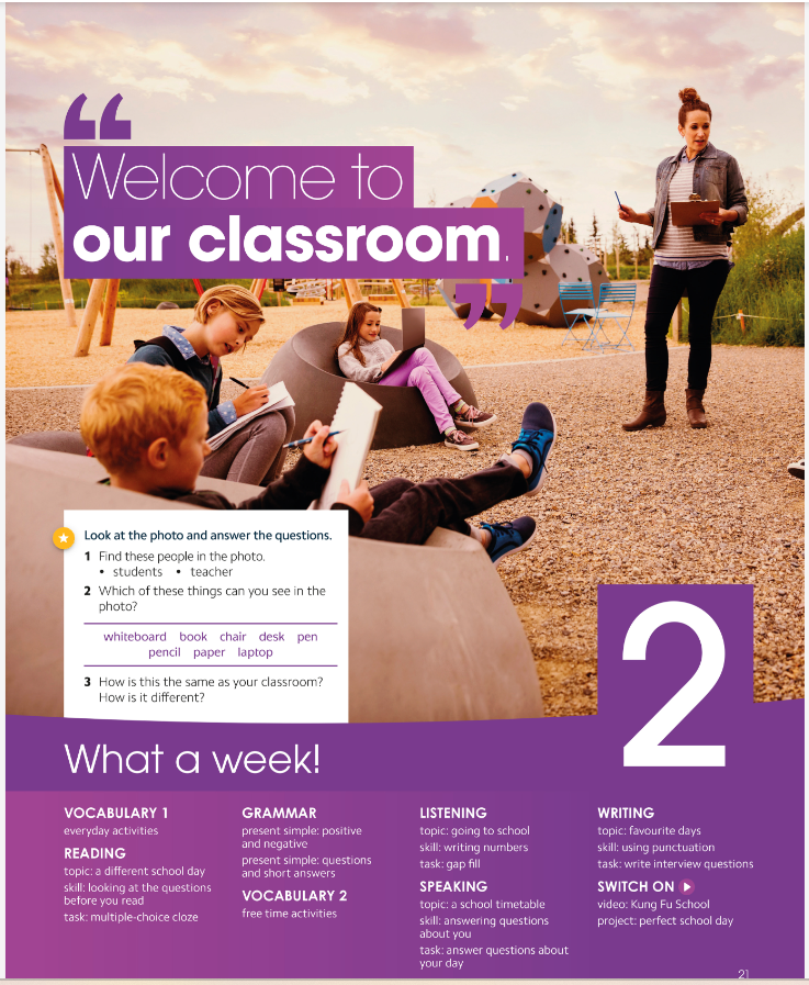 LM - Unit 2. Welcome to Our Classroom.